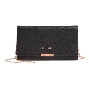 🖤 Ted Baker Black Leather Janet Matinee Clutch Wallet Bag New